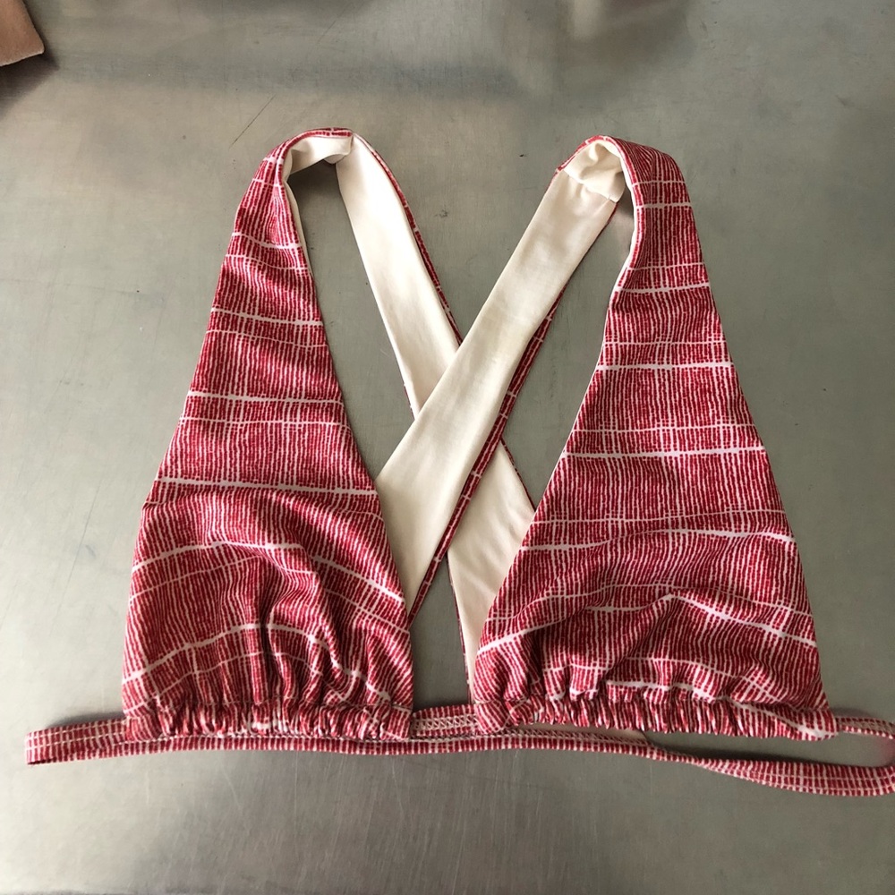 Tavik red grid top